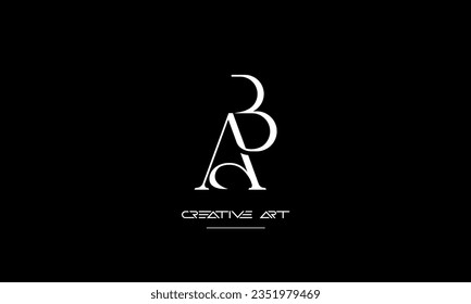 AB, BA, A, B abstract letters logo monogram