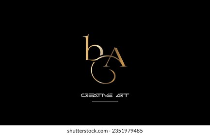 AB, BA, A, B abstract letters logo monogram