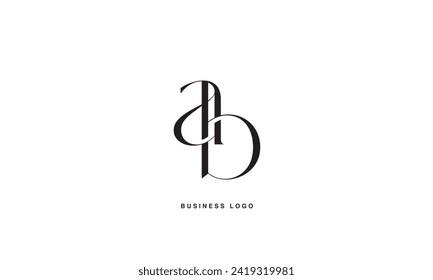 AB, BA, A, B, Abstract Letters Logo Monogram