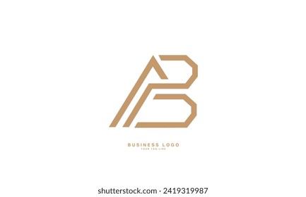 AB, BA, A, B, Abstract Letters Logo Monogram