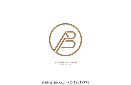 AB, BA, A, B, Abstract Letters Logo Monogram