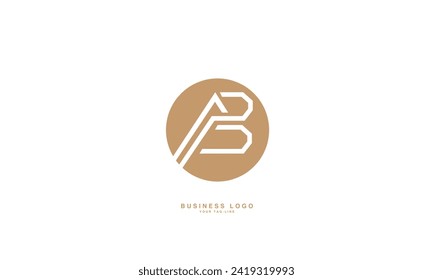 AB, BA, A, B, Abstract Letters Logo Monogram