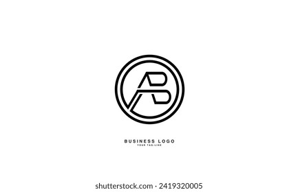 AB, BA, A, B, Abstract Letters Logo Monogram