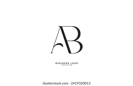 AB, BA, A, B, Abstract Letters Logo Monogram