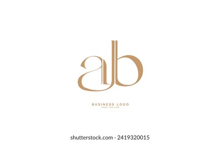 AB, BA, A, B, Abstract Letters Logo Monogram