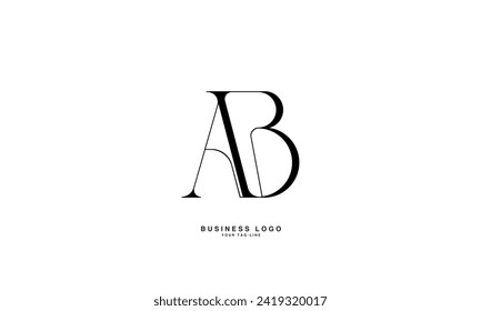 AB, BA, A, B, Abstract Letters Logo Monogram