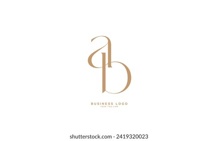 AB, BA, A, B, Abstract Letters Logo Monogram