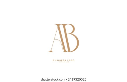 AB, BA, A, B, Abstract Letters Logo Monogram