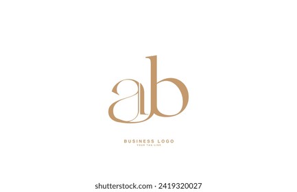 AB, BA, A, B, Abstract Letters Logo Monogram