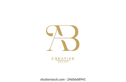 AB, BA, A, B, Abstract Letters Logo Monogram