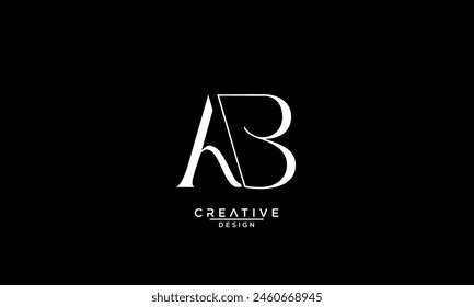 AB, BA, A, B, Abstract Letters Logo Monogram