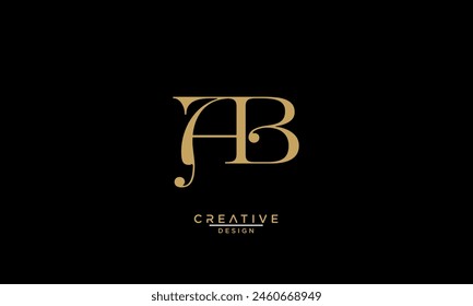 AB, BA, A, B, Abstract Letters Logo Monogram