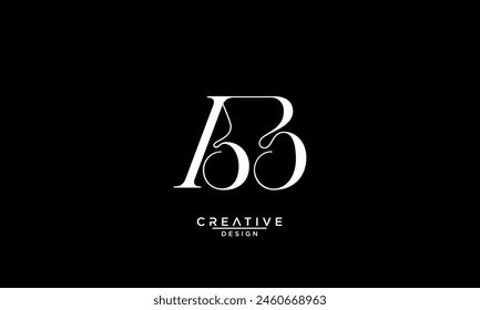 AB, BA, A, B, Abstract Letters Logo Monogram