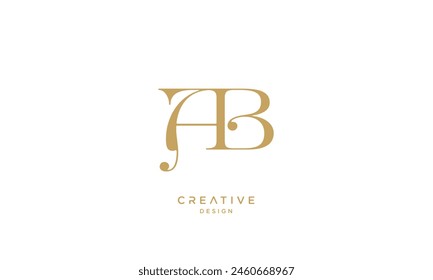 AB, BA, A, B, Abstract Letters Logo Monogram