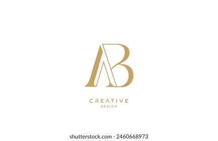 AB, BA, A, B, Abstract Letters Logo Monogram