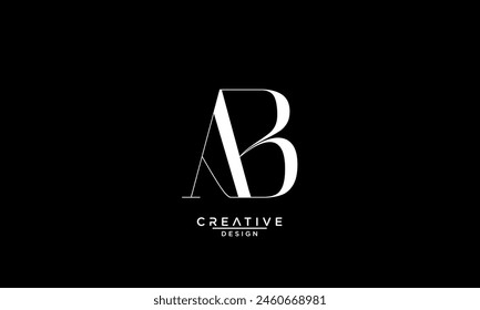 AB, BA, A, B, Abstract Letters Logo Monogram