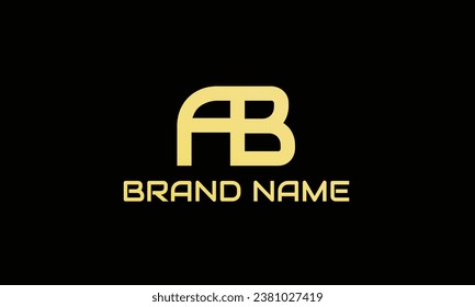 AB, BA, A, B, Luxury Alphabets Letters Abstract Monogram Logo design template