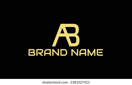 AB, BA, A, B, Luxury Alphabets Letters Abstract Monogram Logo design template