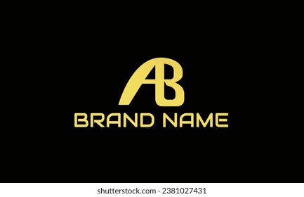 AB, BA, A, B, Luxury Alphabets Letters Abstract Monogram Logo design template