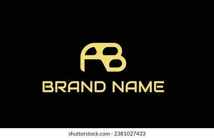 AB, BA, A, B, Luxury Alphabets Letters Abstract Monogram Logo design template