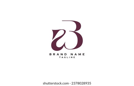 AB, BA, A3, 3A, Z3, 3Z, Abstract initial monogram letter alphabet logo design