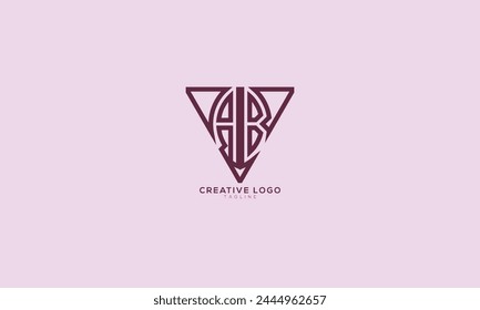 AB BA Abstract initial monogram letter alphabet logo design