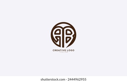 AB BA Abstract initial monogram letter alphabet logo design