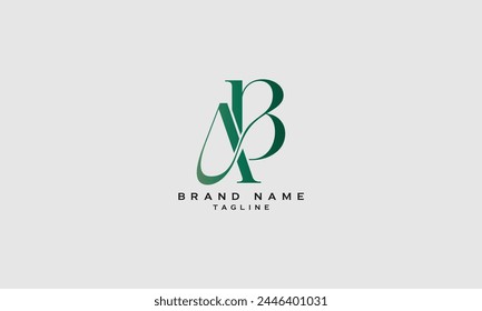 AB, BA, Abstract initial monogram letter alphabet logo design