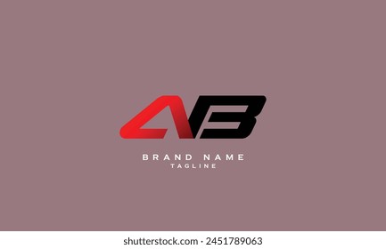 AB, BA, Abstract initial monogram letter alphabet logo design