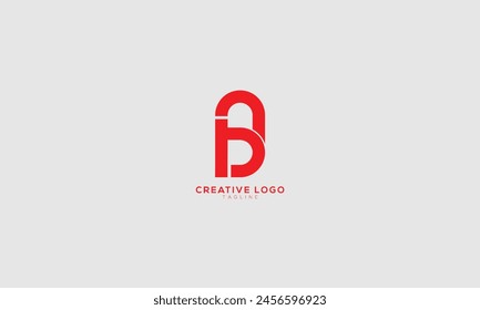 AB BA Abstract initial monogram letter alphabet logo design