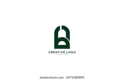 AB BA Abstract initial monogram letter alphabet logo design