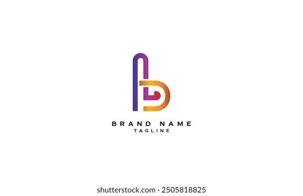 AB, BA, Abstract initial monogram letter alphabet logo design