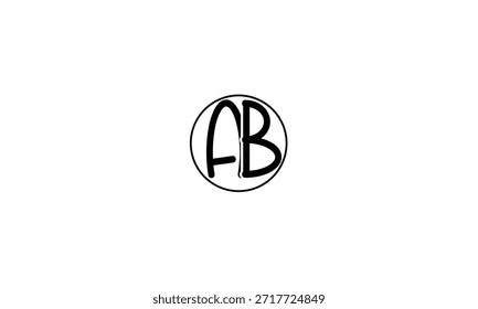 AB, BA LETRA ABSTRATA LOGOTIPO MONOGRAMA