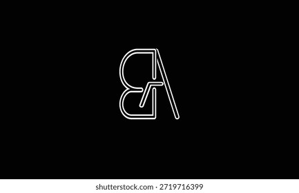 AB, BA LETRA ABSTRATA LOGOTIPO MONOGRAMA