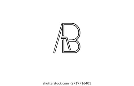 AB, BA LETRA ABSTRATA LOGOTIPO MONOGRAMA