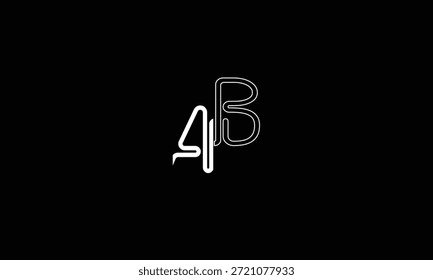 AB, BA LETRA ABSTRATA LOGOTIPO MONOGRAMA