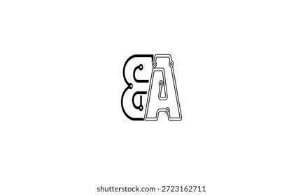 AB, BA ABSTRACT LETTER LOGO MONOGRAM