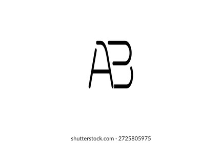 AB, BA ABSTRACT LETTER LOGO MONOGRAM