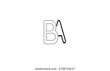 AB, BA ABSTRACT LETTER LOGO MONOGRAM