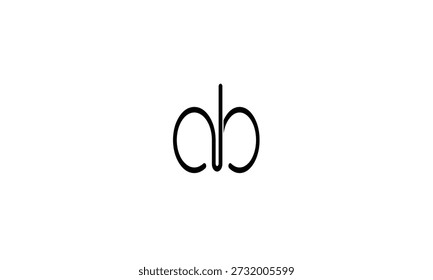 AB, BA ABSTRACT LETTER LOGO MONOGRAM