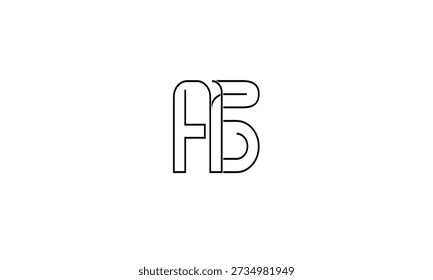 AB, BA ABSTRACT LETTER LOGO MONOGRAM