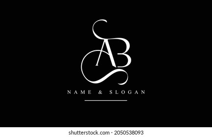 AB, BA abstract letters logo monogram