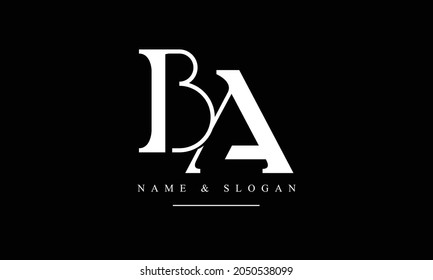 AB, BA abstract letters logo monogram