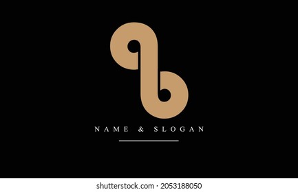 AB, BA abstract letters logo monogram
