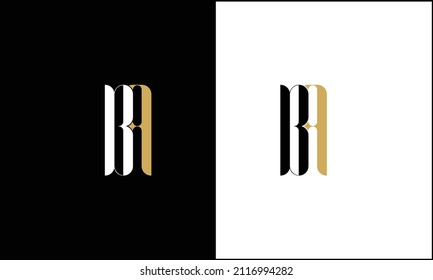 AB, BA Abstract Letters Logo Monogram