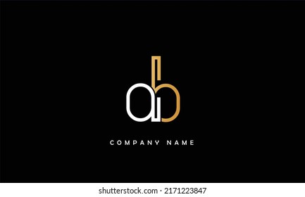 AB, BA Abstract Letters Logo Monogram
