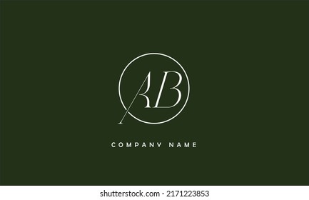 AB, BA Abstract Letters Logo Monogram