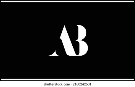 AB, BA Abstract Letters Logo Monogram