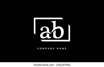 ab, ba abstract Letters Logo Monogram