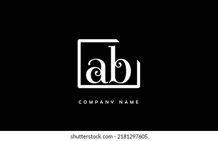 ab, ba abstract Letters Logo Monogram